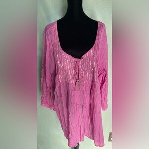 eShakti Pink Embellished Blouse